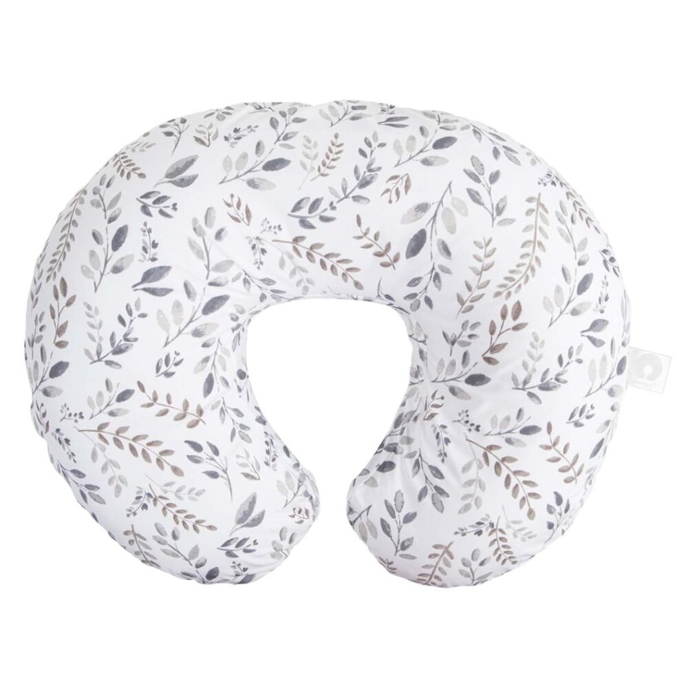 Boppy Nursing Pillow Gray Taupe Leaves Original Support